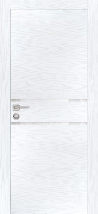 Дверь Profilo Porte PX-18 AL кромка с 2-х ст. Дуб скай белый Белоснежный лакобель