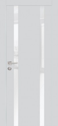 Дверь Profilo Porte PX-9 AL кромка с 2-х ст. Агат Белоснежный лакобель