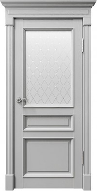 Дверь Uberture Rimini 80001 Светло-серый Серена Глитер серебро