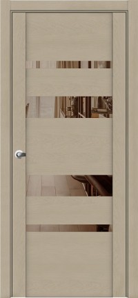 Дверь Uberture UniLine 30013 Кремовый Soft touch Зеркало