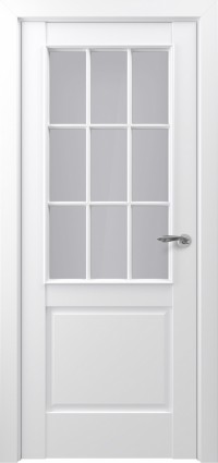 Дверь Zadoor Венеция АК Тип-S Матовый Белый Английская рамка
