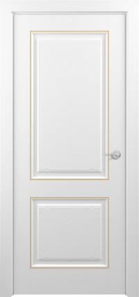 Дверь Zadoor Венеция Тип-3 Белый Патина Золото Глухая
