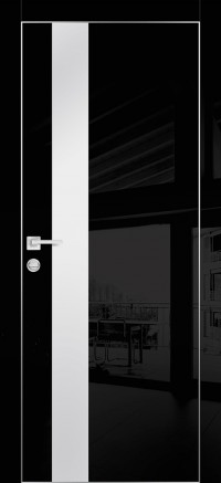 Дверь Profilo Porte HGX-10 Черный глянец Белый мателак