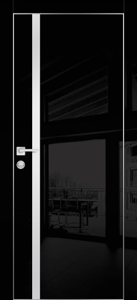 Дверь Profilo Porte HGX-8 Черный глянец Белый мателак