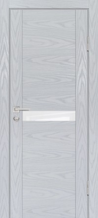 Дверь Profilo Porte PSM-3 Дуб скай серый Белоснежный лакобель