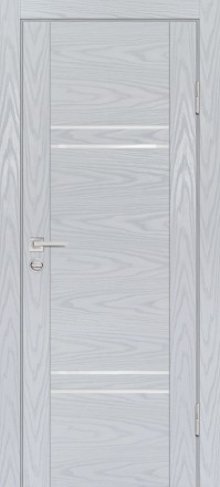 Дверь Profilo Porte PSM-5 Дуб скай серый Белоснежный лакобель