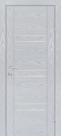 Дверь Profilo Porte PSM-6 Дуб скай серый Белоснежный лакобель