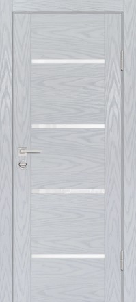 Дверь Profilo Porte PSM-7 Дуб скай серый Белоснежный лакобель