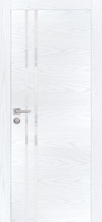 Дверь Profilo Porte PX-11 AL кромка с 2-х ст. Дуб скай белый Белоснежный лакобель