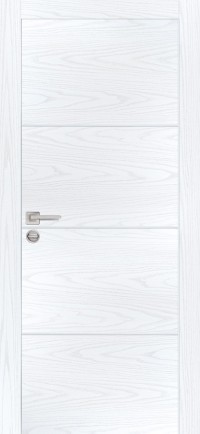 Дверь Profilo Porte PX-2 AL кромка с 2-х ст. Дуб скай белый Глухая