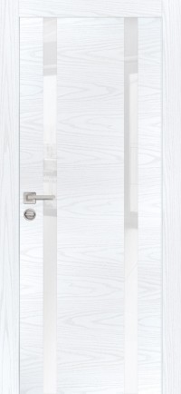 Дверь Profilo Porte PX-9 AL кромка с 2-х ст. Дуб скай белый Белоснежный лакобель
