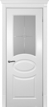Дверь Текона Смальта 12 Белый RAL 9003 Гравировка