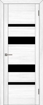 Дверь Uberture UniLine 30013 Белый велюр Черное