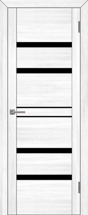 Дверь Uberture UniLine 30030 Белый велюр Черное