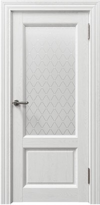 Дверь Uberture Sorrento 80010 Белый Серена Глитер серебро