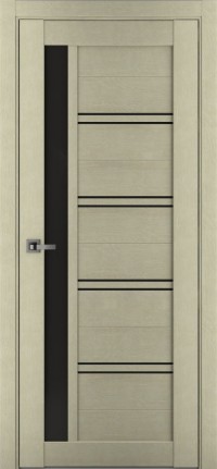 Дверь Zadoor SP-66 Светлый лен Черный лакобель