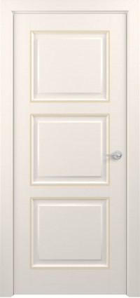 Дверь Zadoor Гранд Тип-1 Жемчужно-перламутровый Патина Золото Глухая