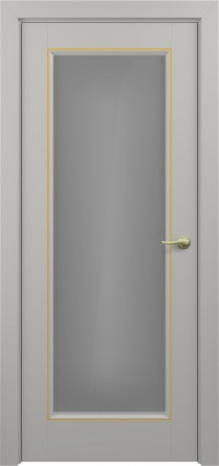 Дверь Zadoor Неаполь Тип-1 Грей Патина Золото Сатинато