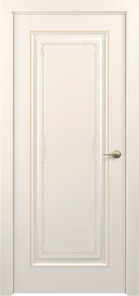 Дверь Zadoor Неаполь Тип-1 Жемчужно-перламутровый Декоративная Патина Золото Глухая