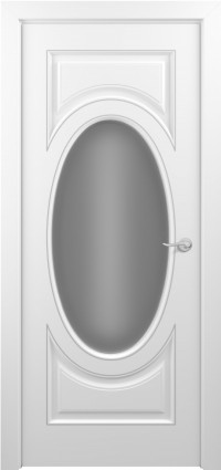 Дверь Zadoor Лувр Тип-2 Белый Патина Серебро Сатинато