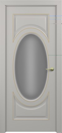 Дверь Zadoor Лувр Тип-1 Грей Патина Золото Ромб