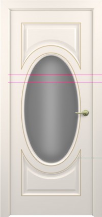 Дверь Zadoor Лувр Тип-1 Жемчужно-перламутровый Патина Золото Ромб