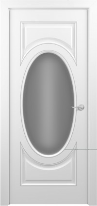 Дверь Zadoor Лувр Тип-1 Белый Патина Серебро D3 Художественный пескоструй