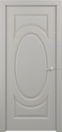 Дверь Zadoor Лувр Тип-2 Грей Патина Золото Глухая
