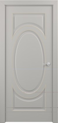 Дверь Zadoor Лувр Тип-1 Грей Патина Золото Глухая