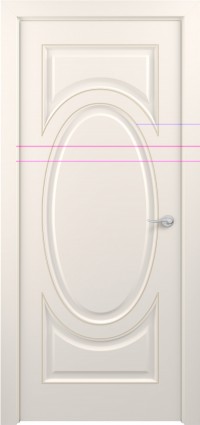 Дверь Zadoor Лувр Тип-1 Жемчужно-перламутровый Патина Золото Глухая