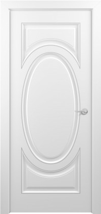 Дверь Zadoor Лувр Тип-2 Белый Патина Серебро Глухая