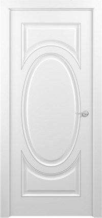 Дверь Zadoor Лувр Тип-1 Белый Патина Серебро Глухая