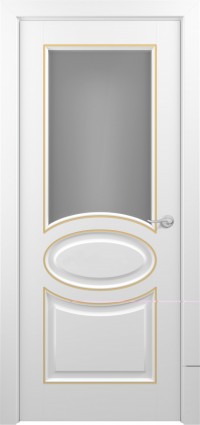 Дверь Zadoor Прованс Тип-1 Белый Патина Золото Ромб