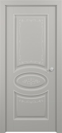 Дверь Zadoor Прованс Тип-1 Грей Декоративная Патина Серебро Глухая