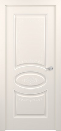Дверь Zadoor Прованс Тип-1 Жемчужно-перламутровый Декоративная Патина Серебро Глухая