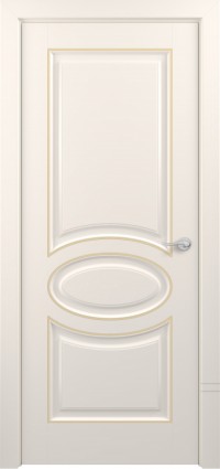 Дверь Zadoor Прованс Тип-2 Жемчужно-перламутровый Патина Золото Глухая