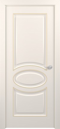 Дверь Zadoor Прованс Тип-1 Жемчужно-перламутровый Патина Золото Глухая