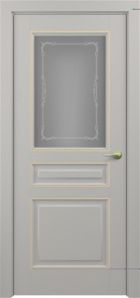 Дверь Zadoor Ампир Тип-1 Грей Патина Золото Сатинато