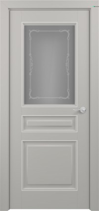 Дверь Zadoor Ампир Тип-1 Грей Патина Серебро D1 Художественный пескоструй
