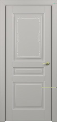 Дверь Zadoor Ампир Тип-1 Грей Декоративная Патина Серебро Глухая
