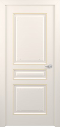 Дверь Zadoor Ампир Тип-3 Жемчужно-перламутровый Патина Золото Глухая