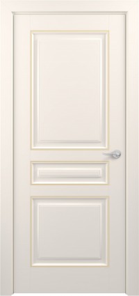 Дверь Zadoor Ампир Тип-2 Жемчужно-перламутровый Патина Золото Глухая