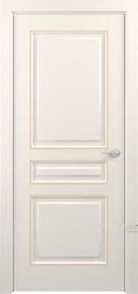 Дверь Zadoor Ампир Тип-1 Жемчужно-перламутровый Патина Золото Глухая