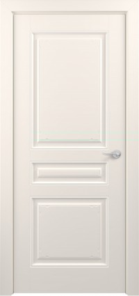 Дверь Zadoor Ампир Тип-3 Жемчужно-перламутровый Патина Серебро Глухая
