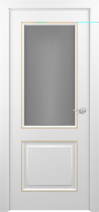 Дверь Zadoor Венеция Тип-1 Белый Патина Золото D1 Художественный пескоструй