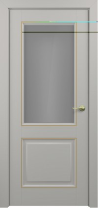 Дверь Zadoor Венеция Тип-1 Грей Патина Золото Ромб