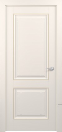 Дверь Zadoor Венеция Тип-3 Жемчужно-перламутровый Патина Золото Глухая
