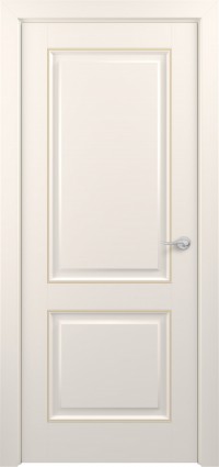 Дверь Zadoor Венеция Тип-1 Жемчужно-перламутровый Патина Золото Глухая