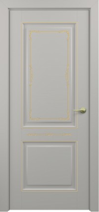 Дверь Zadoor Венеция Тип-1 Грей Декоративная Патина Золото Глухая