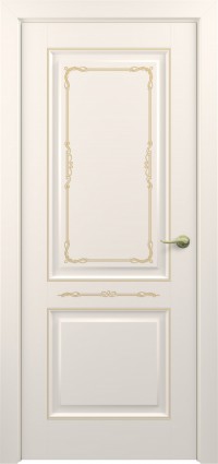 Дверь Zadoor Венеция Тип-1 Жемчужно-перламутровый Декоративная Патина Золото Глухая